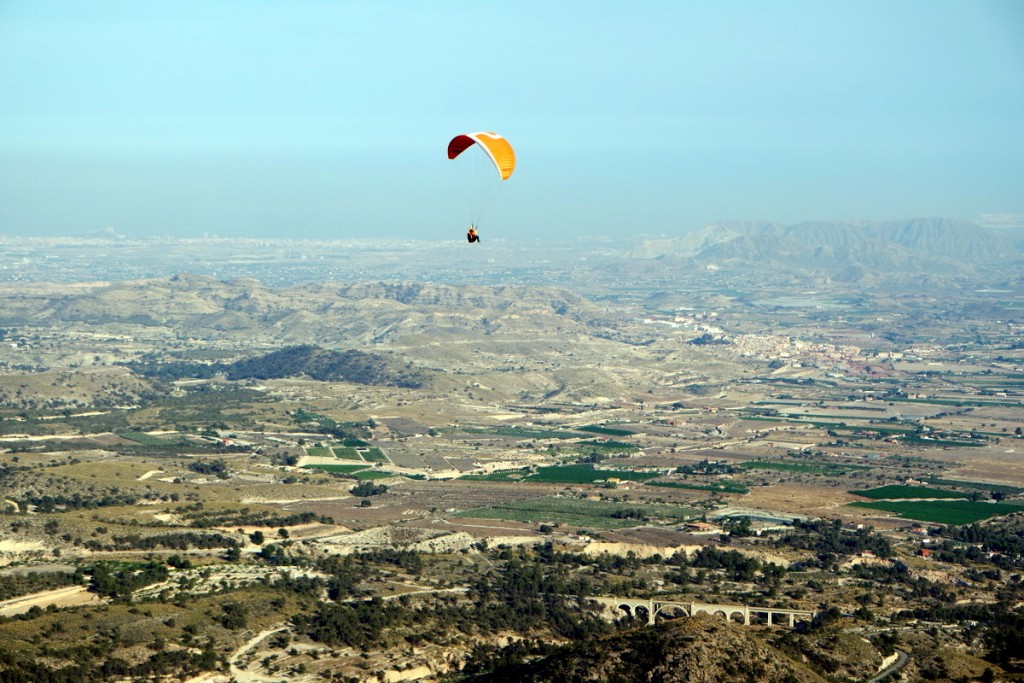 Paraglider soaring in Palomaret